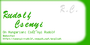 rudolf csenyi business card